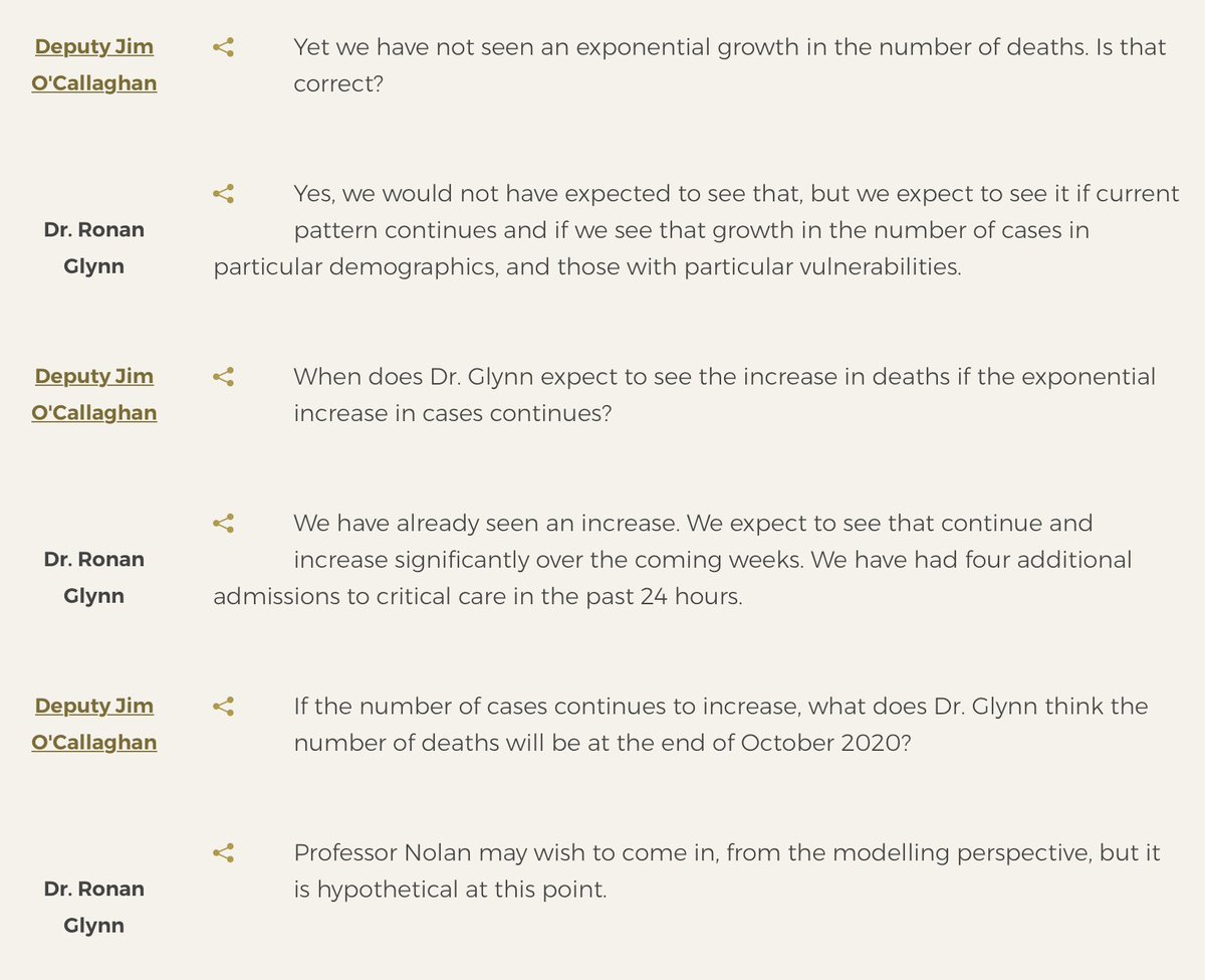 Here is Jim O'Callaghan's bizzare line of questioning - the answers to many of these are in daily reports