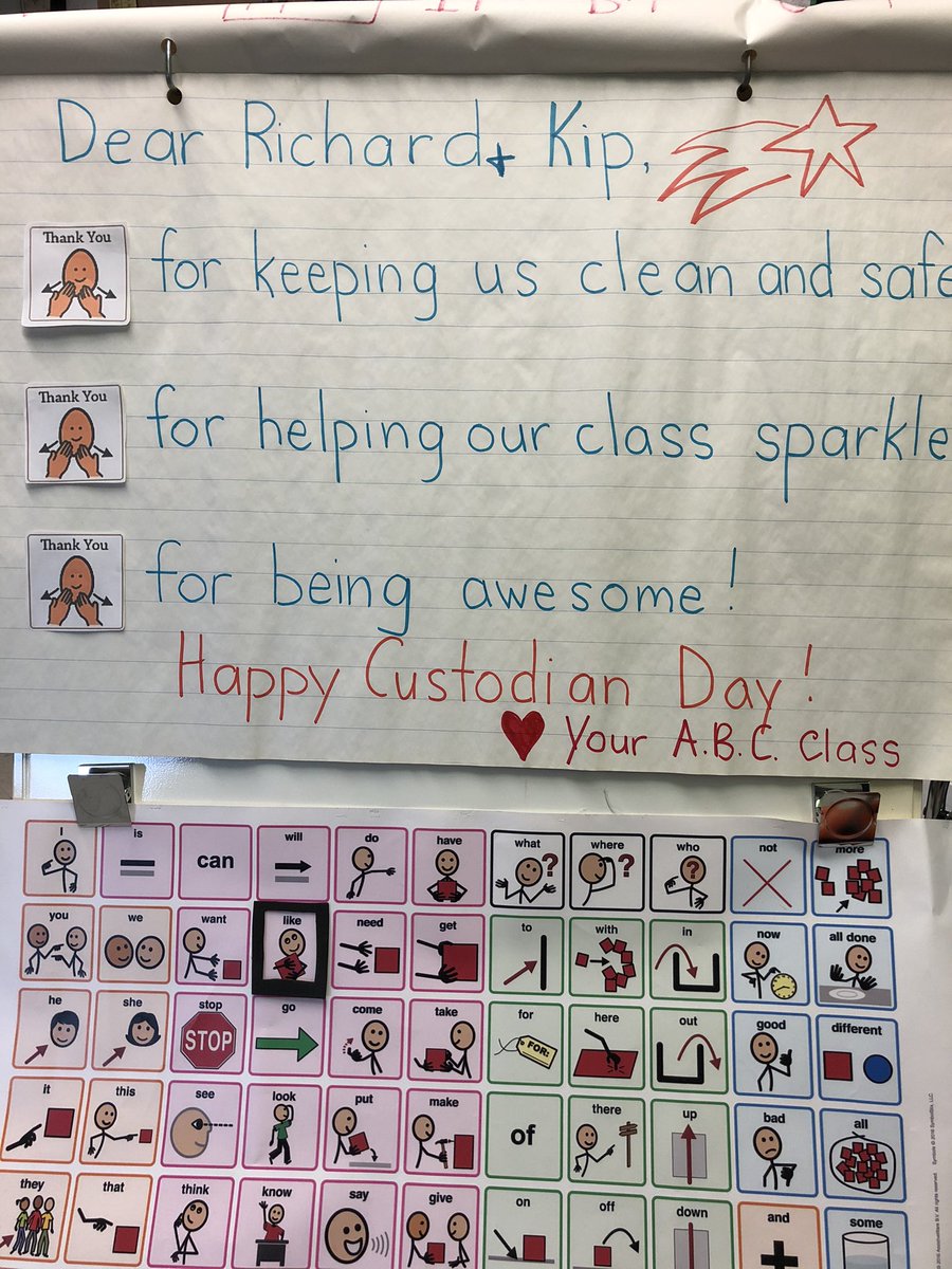 Shout out to the two amazing Stars who keep our school clean and safe each day. Happy Custodian Day!