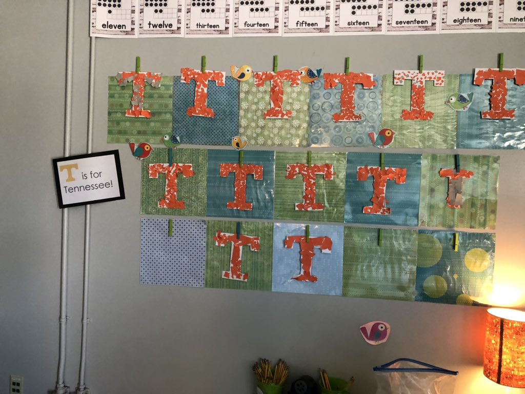 Mrs_Cooks_Class's tweet image. We have been learning about The state of Tennessee in social studies and today just happened to be letter T! Go Vols! #Tennessee #govols #tennesseefootball