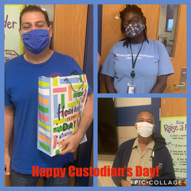 We would like to recognize our custodians for all of the hard work and dedication that they provide to our students and staff! We appreciate our head custodian, Mr. Navarro, Mrs. Townser, and Mrs. Collins for all that you do to keep our school clean and safe!  You are the best!