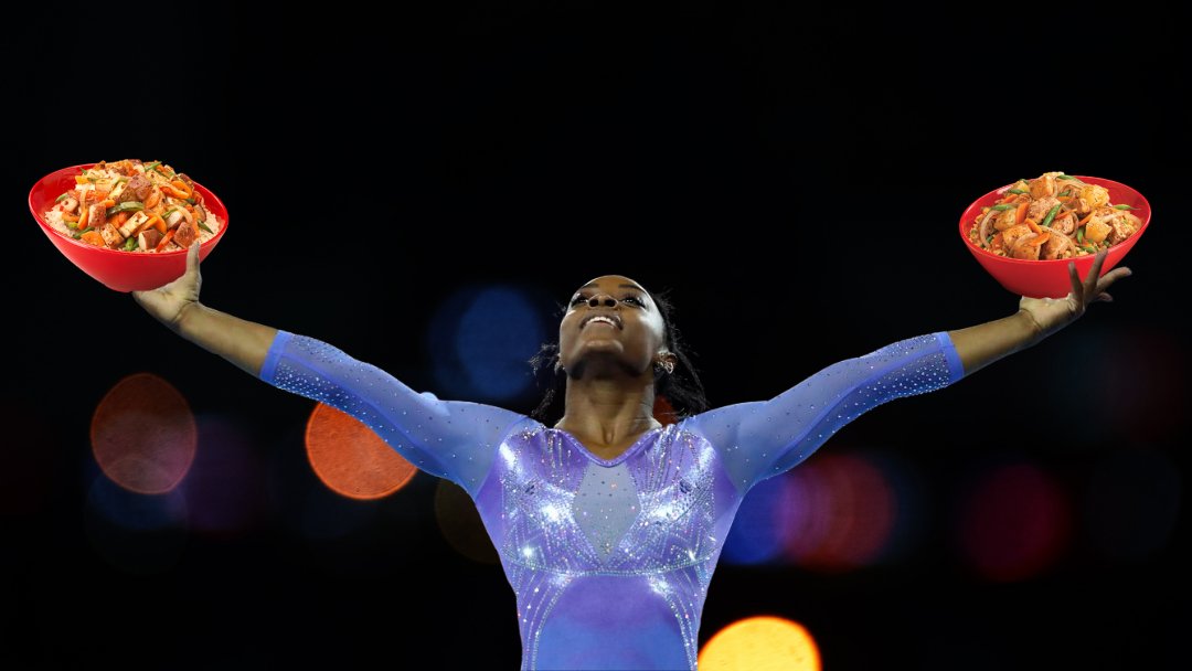 GenghisGrill's tweet image. Hey, @Simone_Biles... we saw your snapchat and we were just wondering... what goes in your favorite GG bowl? 

ps. ur our favorite too 😩😍