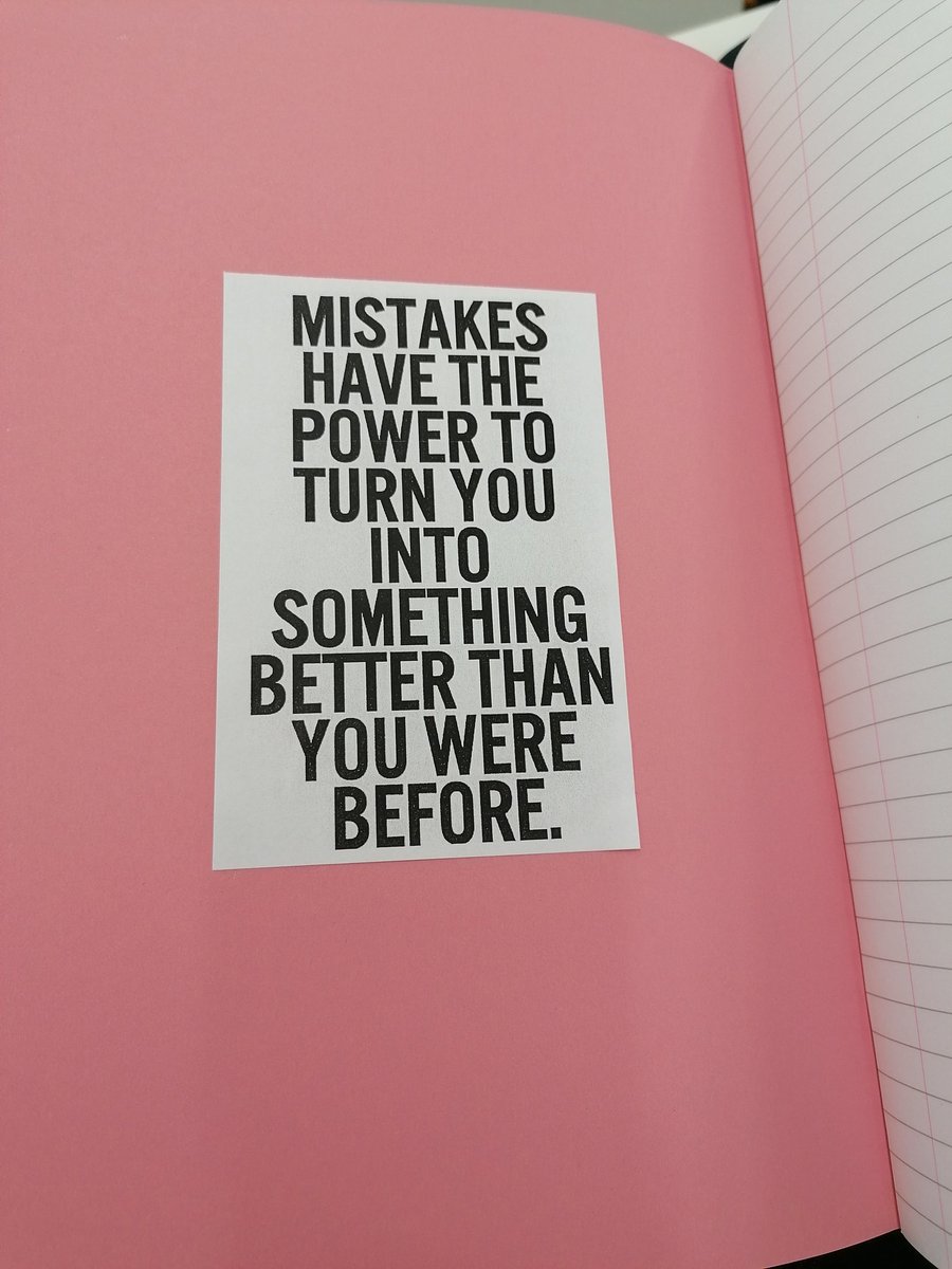 Miss_Youd's tweet photo. My professional mentor gave me this today 👌🏼
Let's embrace the mistakes!
@UWPGSEC #PGCE https://t.co/xay9JxHnjO