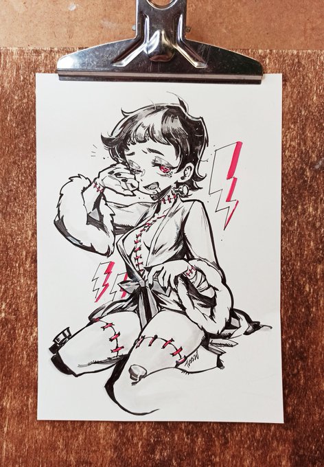 #oddtober monster girl prompt Day 2: Frankenstein girl! 