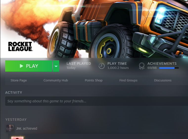 RoaRosRL's tweet photo. 1000 hours on PC wheyy https://t.co/u05BohP5c5