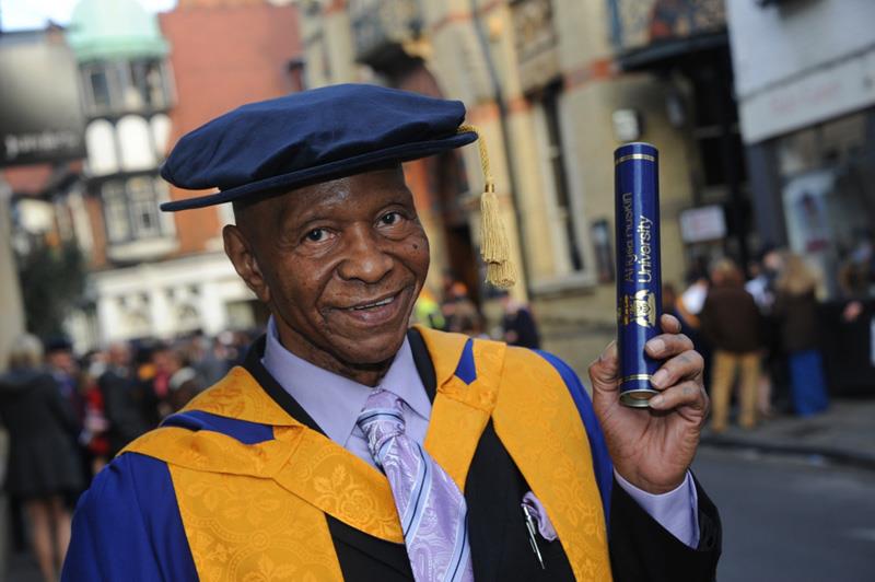 AngliaRuskin's tweet photo. Did you know? 
One of our Honoraries was a Black Panther.

Robert Hillary King is a campaigner for justice and penal reform, writer, former member of the Black Panther Party and for 31 years was an Angola prison inmate. 

Read here: https://t.co/yjGxyJrPV8… 

#BlackHistoryMonth https://t.co/LcYUWkn1JS