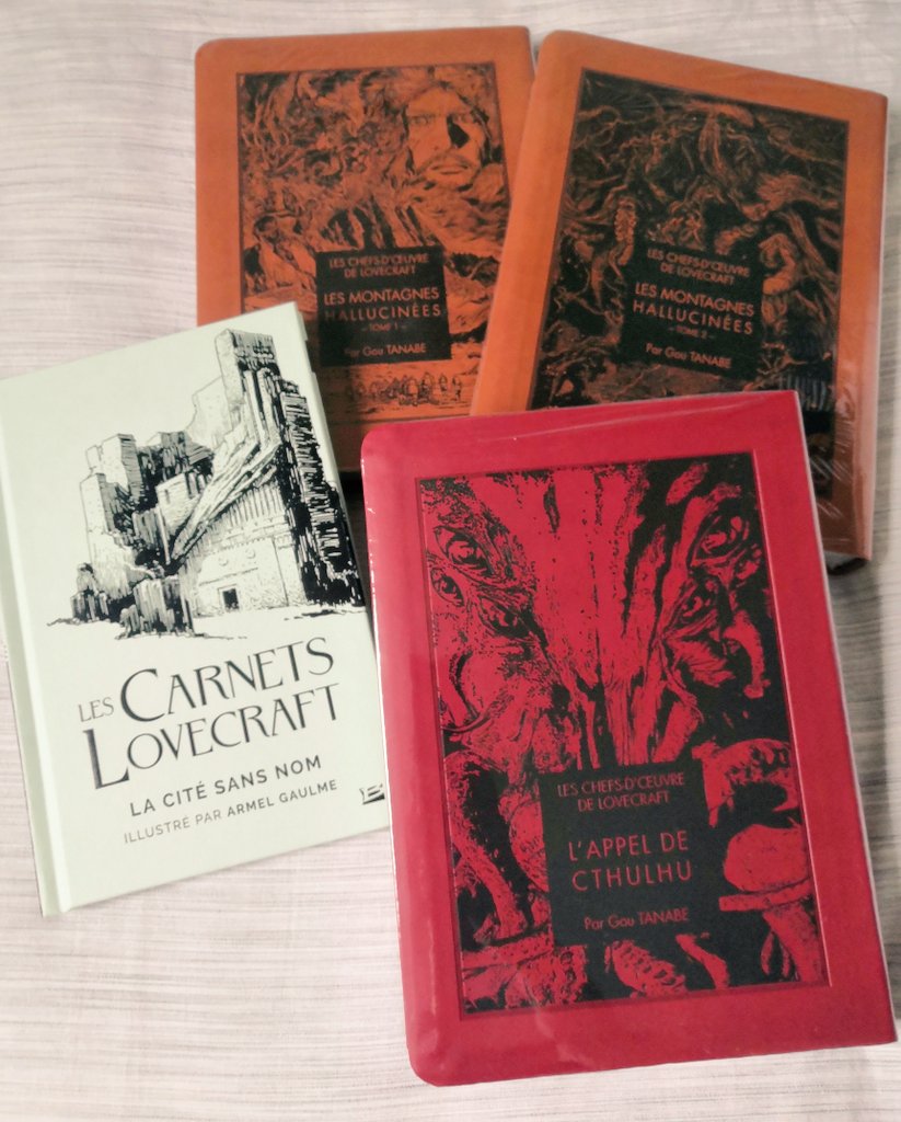 Julie ~ Khaazidea (@julie_p0) on Twitter photo Regardez ce que mon libraire préféré a mis de côté pour moi 😍:
L'appel de Cthulhu, les montagnes Hallucinées 1/2 de <a href="/gou_tanabe/">田辺剛</a>, la cité sans nom de <a href="/armelgaulme/">Armel Gaulme</a> ! Il ne manque plus que le tome 2 des montagnes par <a href="/F_Baranger/">⫷ François Baranger ⫸</a>!
<a href="/BragelonneFR/">Éditions Bragelonne</a> <a href="/ki_oon_Editions/">Ki-oon éditions</a> #Cthulhu #Lovecraft Regardez ce que mon libraire préféré a mis de côté pour moi 😍:
L'appel de Cthulhu, les montagnes Hallucinées 1/2 de <a href="/gou_tanabe/">田辺剛</a>, la cité sans nom de <a href="/armelgaulme/">Armel Gaulme</a> ! Il ne manque plus que le tome 2 des montagnes par <a href="/F_Baranger/">⫷ François Baranger ⫸</a>!
<a href="/BragelonneFR/">Éditions Bragelonne</a> <a href="/ki_oon_Editions/">Ki-oon éditions</a> #Cthulhu #Lovecraft
