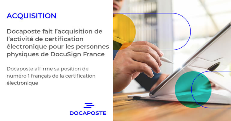 #Acquisition | Docaposte, filiale numérique du <a href="/GroupeLaPoste/">La Poste Groupe</a>, renforce sa position de numéro 1 sur les activités de confiance digitale grâce à l’acquisition de l’activité de certification électronique <a href="/DocuSignFR/">Docusign France</a>. 
+ d'infos : 👉 l.doca.info/grvx50BHWpr
#Transfonum #digital