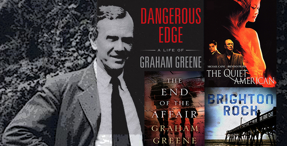collage of Graham Greene's book covers