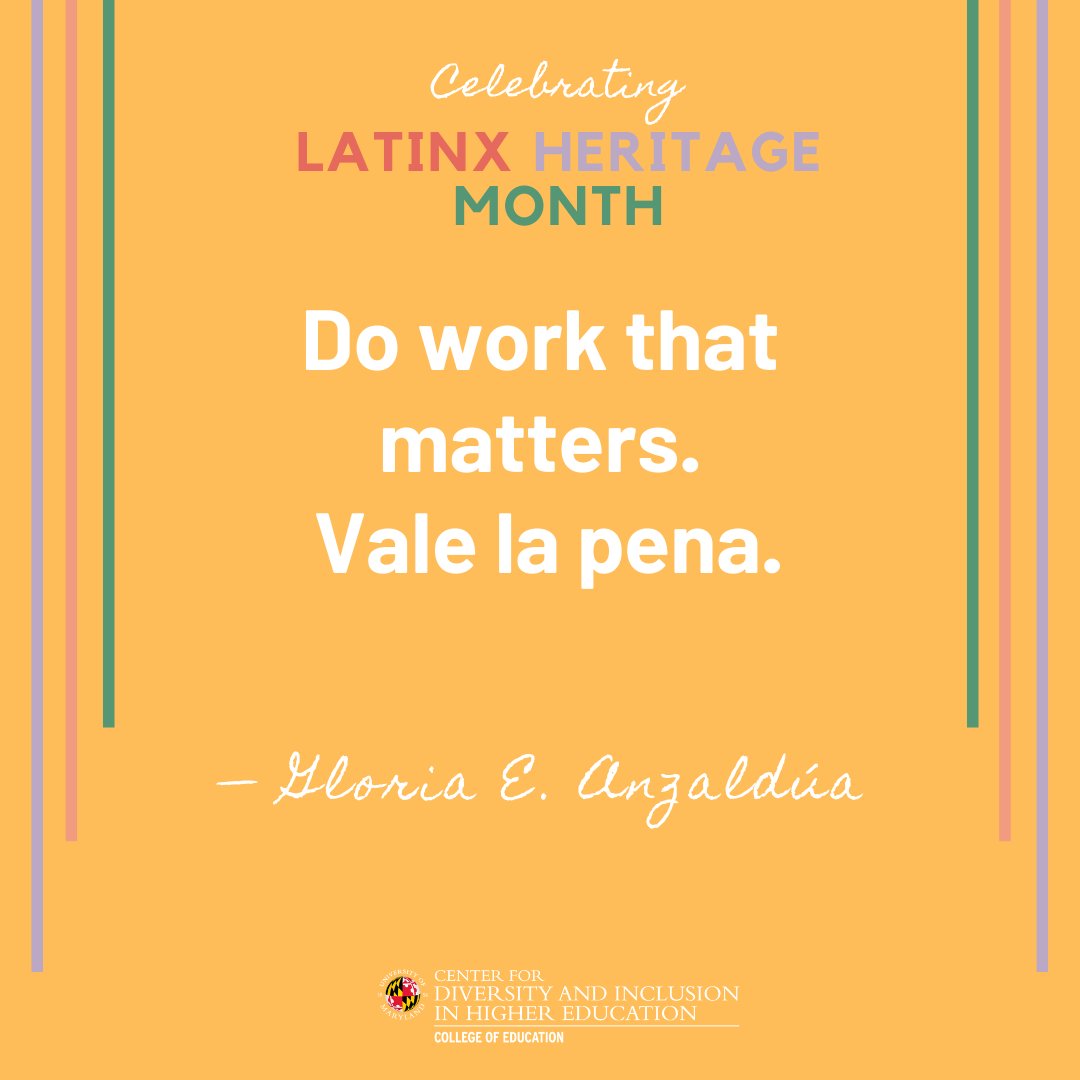 UMDcdihe's tweet photo. CDIHE celebrates the contributions of Latinx heritage in US education and culture. Gloria Anzaldúa is a Chicana feminist and queer theory scholar and poet.
Learn more about Gloria Anzaldúa here: https://t.co/0vMOeQyHjp
#UMDCDIHE #CDIHE #HigherEd #DEI #ThoughtLeaders https://t.co/N1aw7XwhkW