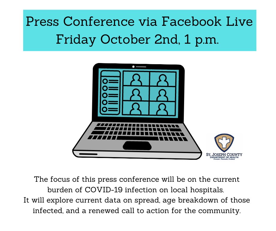 Going Live in 30 minutes! Visit facebook.com/Stjosephcounty… to watch!