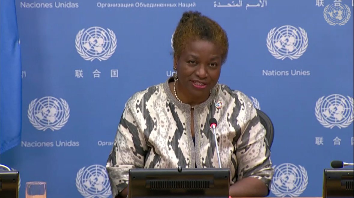 UNAIDS's tweet photo. "When a girl is equipped with information, when she can exercise her rights, she can lead and transform her world," said @UNFPA @Atayeshe during the Education plus initiative briefing. https://t.co/N7PhyzUqF0