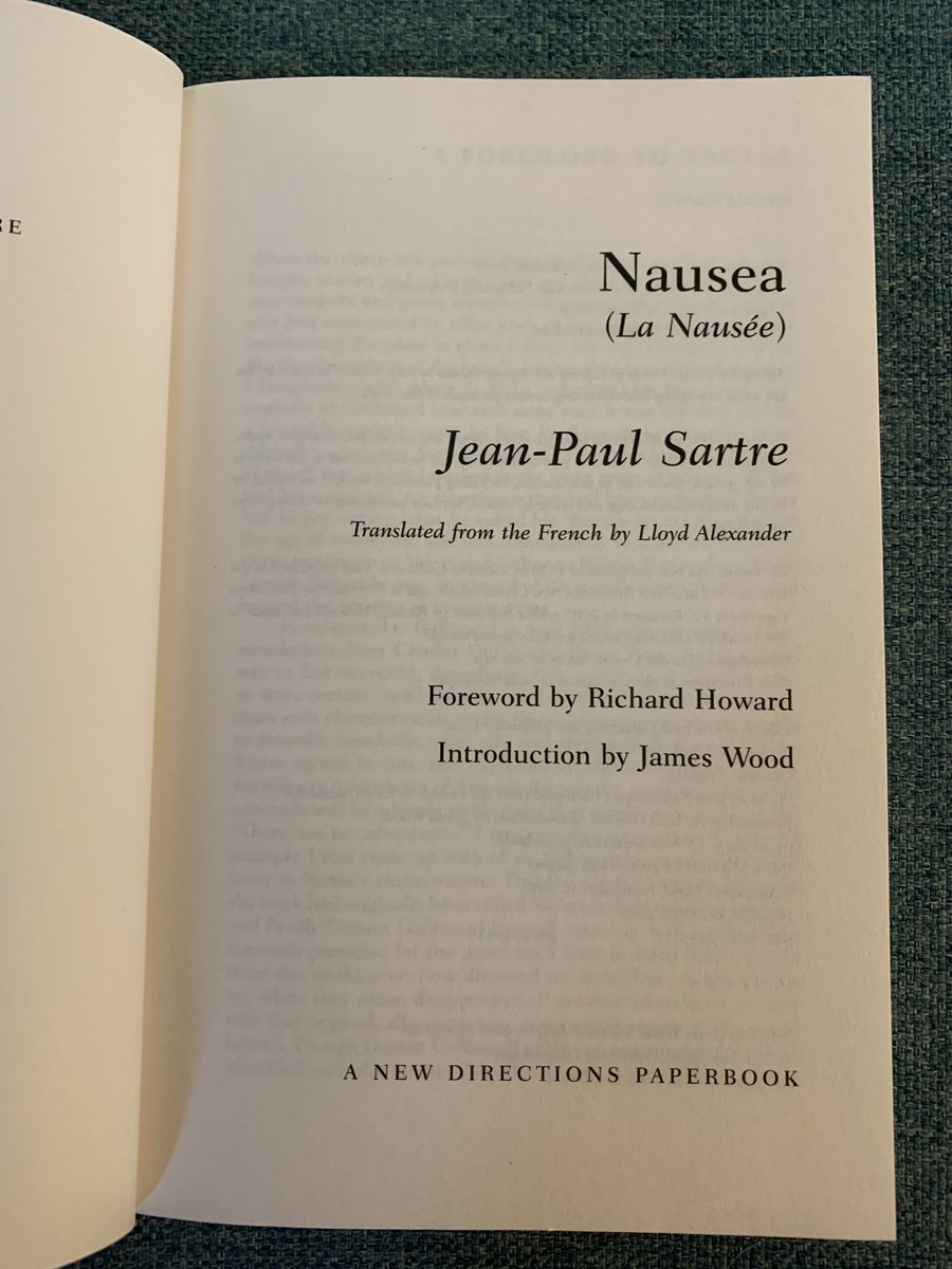jndevereux's tweet photo. FACT! The standard American English translation of Jean-Paul Sartre’s “La Nausée” was done by Lloyd Alexander, best known as the author of children’s fantasy pentalogy The Chronicles of Prydain. #gurgi https://t.co/voGMct4WyE
