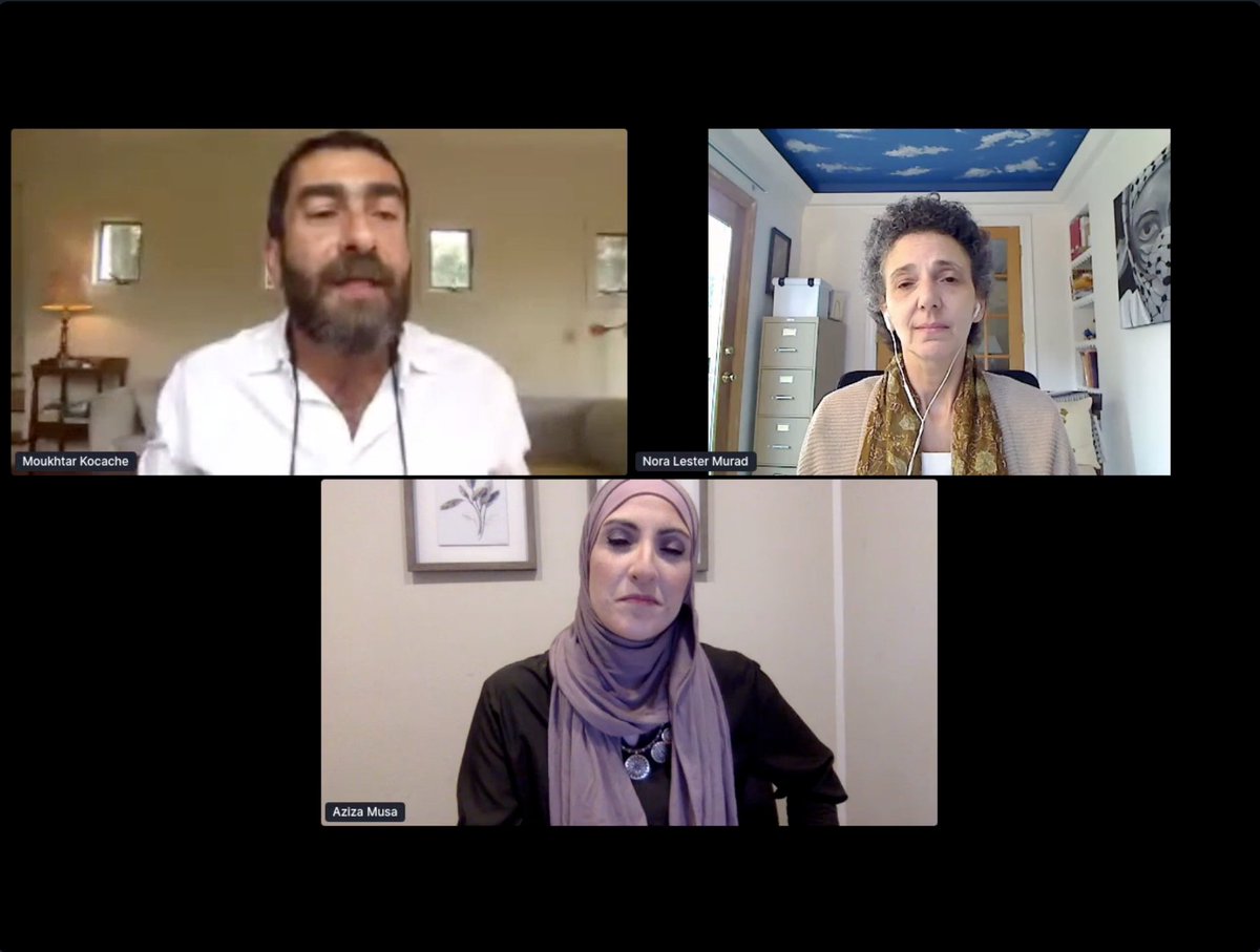 BuildPalestine's tweet photo. @NoraInPalestine  says "The revolution will not be funded". AMAZING panel with Moukhtar from @RawaFund , Nora, and Aziza Moussa on How do we overcome aid dependency? Mindset changing is definitely a key point here.  #RadicalImagination #SocialInnovationSummit https://t.co/yFSIjR2wYJ