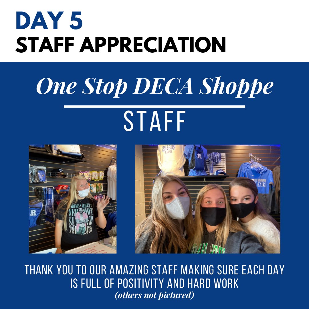 Thank you to all of our amazing staff! Without you, the 🔷One Stop DECA Shoppe🔷 wouldn’t be possible! 👏🏻 <a href="/DECAInc/">DECA Inc.</a> #DECASBEWeek #staffappreciation