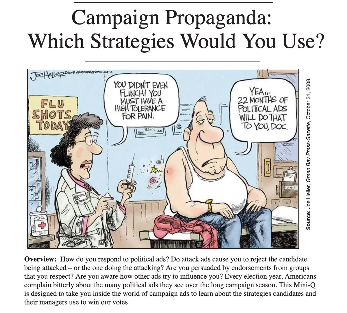 Are you looking at campaign ads with your students?  What do they think are the best strategies?  Here's some structure to help with this!  #letthemdothethinking