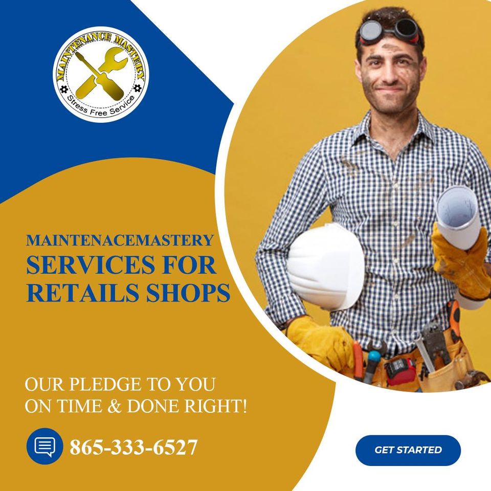 mastery_rob's tweet photo. Have a hard-to-reach light bulb burned out?
Holes in your drywall?
Doors that need to be installed?

We offer commercial maintenance mastery service for retail shops, shopping malls and shopping centers. 

For More Details Call Us- 865-333-6527

#tennesseerealestate #maintenance https://t.co/eIoxuWXsLu