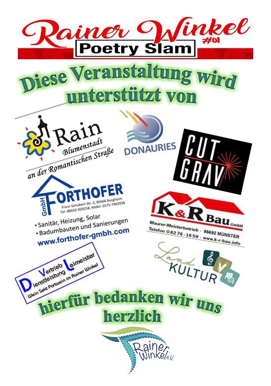 igrwDE's tweet photo. Vielen Dank an unsere #Sponsor-en und Aufbauhelfer! #poetryslam #rainer_winkel #rainamlech https://t.co/XF6vIpOjYo