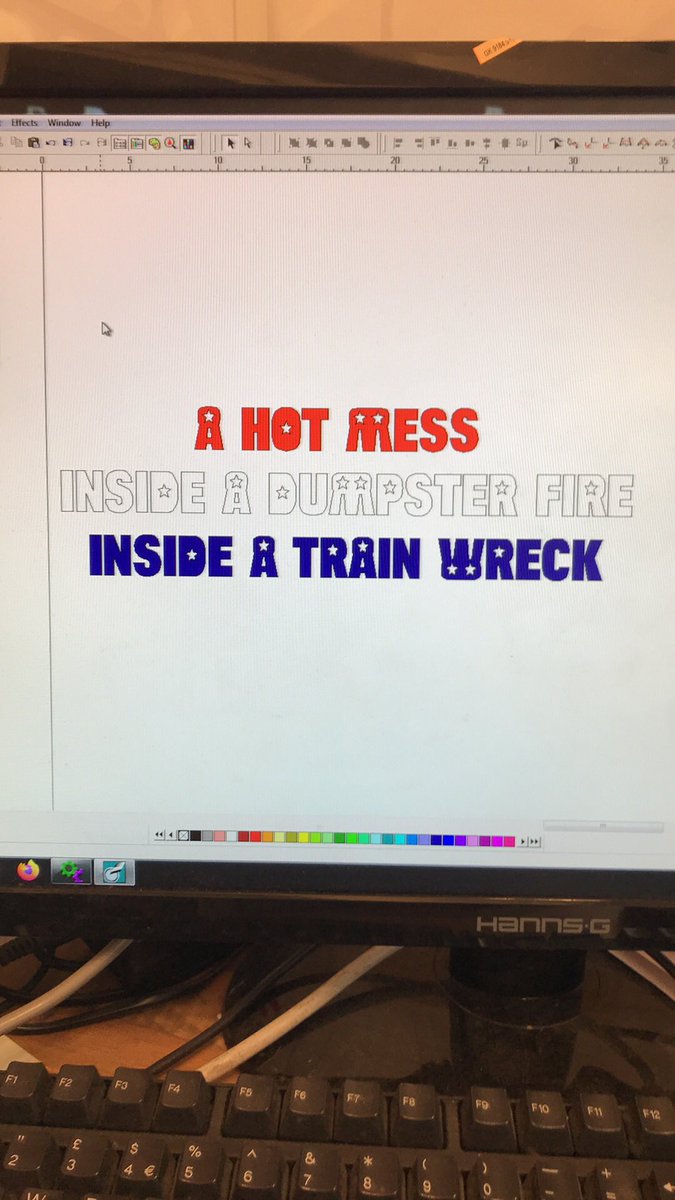 vicky_vanquish's tweet photo. Not set on font or colour yet but yeah... you asked for it? #debate2020 #hotmessinsideadumpsterfireinsideatrainwreck #putthatonatshirt https://t.co/lQFMq6i6ur