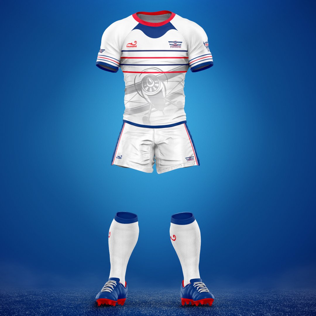 AviatorRugby's tweet photo. For the second big reveal of the day, here are the away kits our Aviators will be wearing at the 2020 @WorldTens in Bermuda!

*Artist renditions

#FlyHigher #OAX https://t.co/hs5nZalEkO