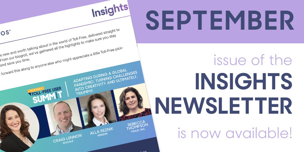 Explore the future of #telecom at #TFUS20, Learn more about updates to the SMS/800 TFN Registry UI and APIs and Meet your 2020 Toll-Free User Summit keynote speaker - renowned Technologist <a href="/sklososky/">Scott Klososky</a>. All this and more in this month’s Insights: bit.ly/InsightsOct20
