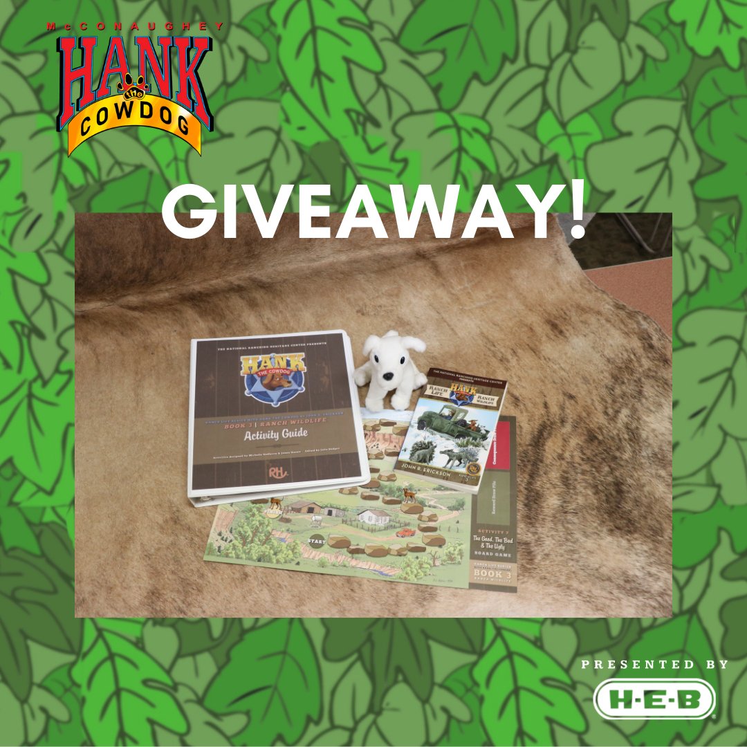 We’re giving away the entire collection of Ranch Life with #HanktheCowdog educational products line! How to be entered to win? All you need to do is retweet or tag a parent or teacher who would love to introduce Hank to their family or students in the comments! #Teachergiveaway