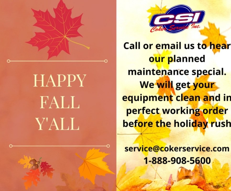 CokerServiceInc's tweet photo. Planned Maintenance will help stop equipment failures from ruining the Holidays. @feddgroup @KeepRestaurantsOpen @IlliniRestAssoc @foodserviceindustry @CFESAteam https://t.co/Y6pQttMFBh