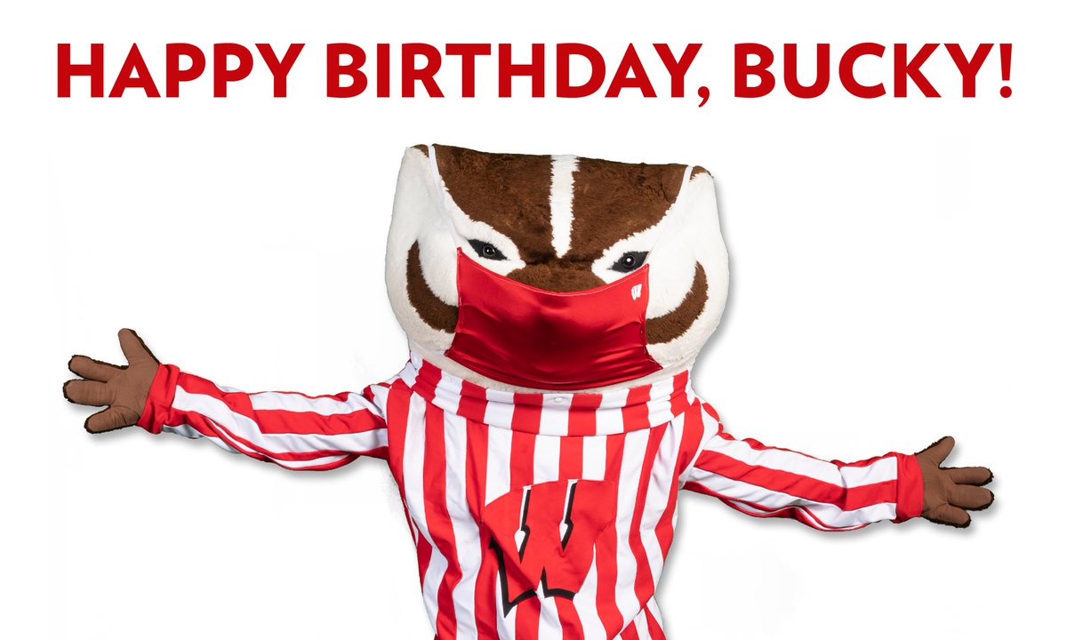 UWMadison's tweet photo. Happy 80th birthday, Buckyโผ๏ธ
Be like the birthday badger and #MaskUpUW โค๏ธ https://t.co/OzSpKD9pRb