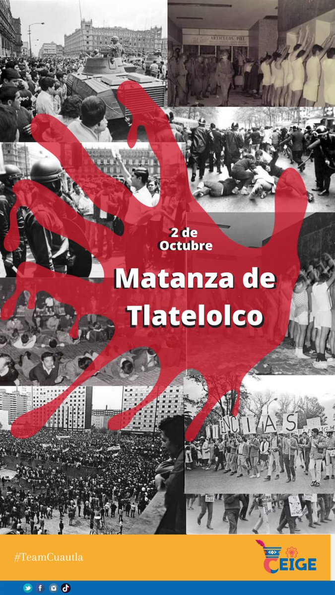 ceigecuautla's tweet photo. En conmemoración de los hechos ocurridos el 2 de octubre. 
#YoSoyIGE #TeamCuautla #ceige_cuautla #TecNM https://t.co/29IsXsSXHH