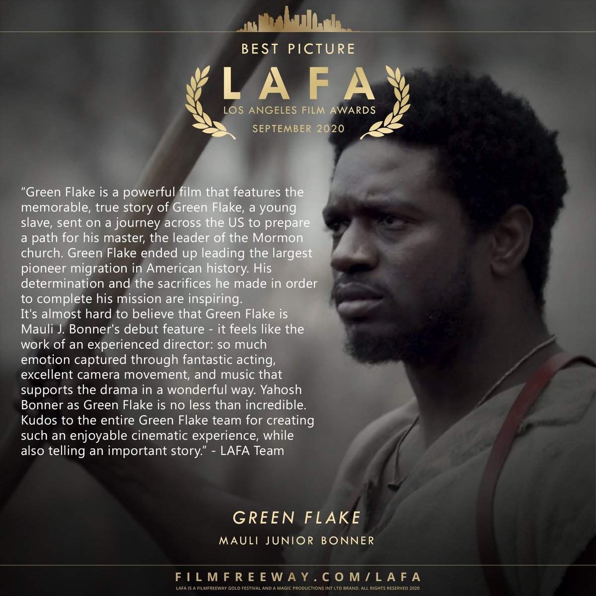 Congratulations to the winners! Full list: lafilmawards.net/september-2020 Submit your film/screenplay: filmfreeway.com/lafa #lafawinner #losangelesfilmawards #lafa20