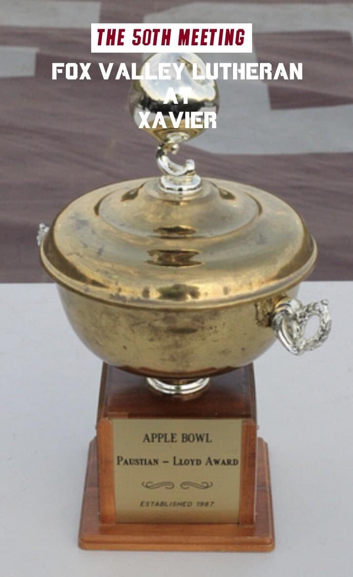 The Foxes (0-1) travel to Xavier (1-0) for the 50th meeting of the longest high school football rivalry in Appleton. FVL has won the last four Apple Bowls and lead the overall series 26-23.
Live: youtube.com/channel/UCkQcH…, coverage at 6:45pm. whby.com #GoFoxes