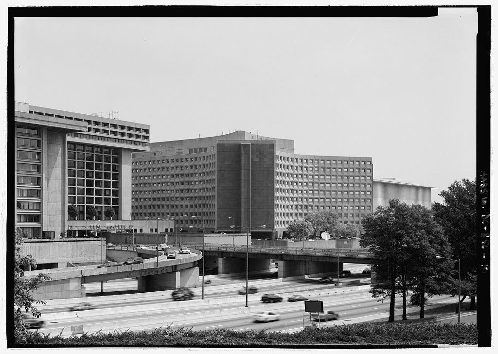 Examples of modernist buildings in Southwest include the Department of Housing and Urban Development (1), Skyline Hotel (2), and Town Center Park (3) exhibiting different forms of modernism.  https://planning.dc.gov/sites/default/files/dc/sites/op/publication/attachments/Modernism_Brochure.pdf