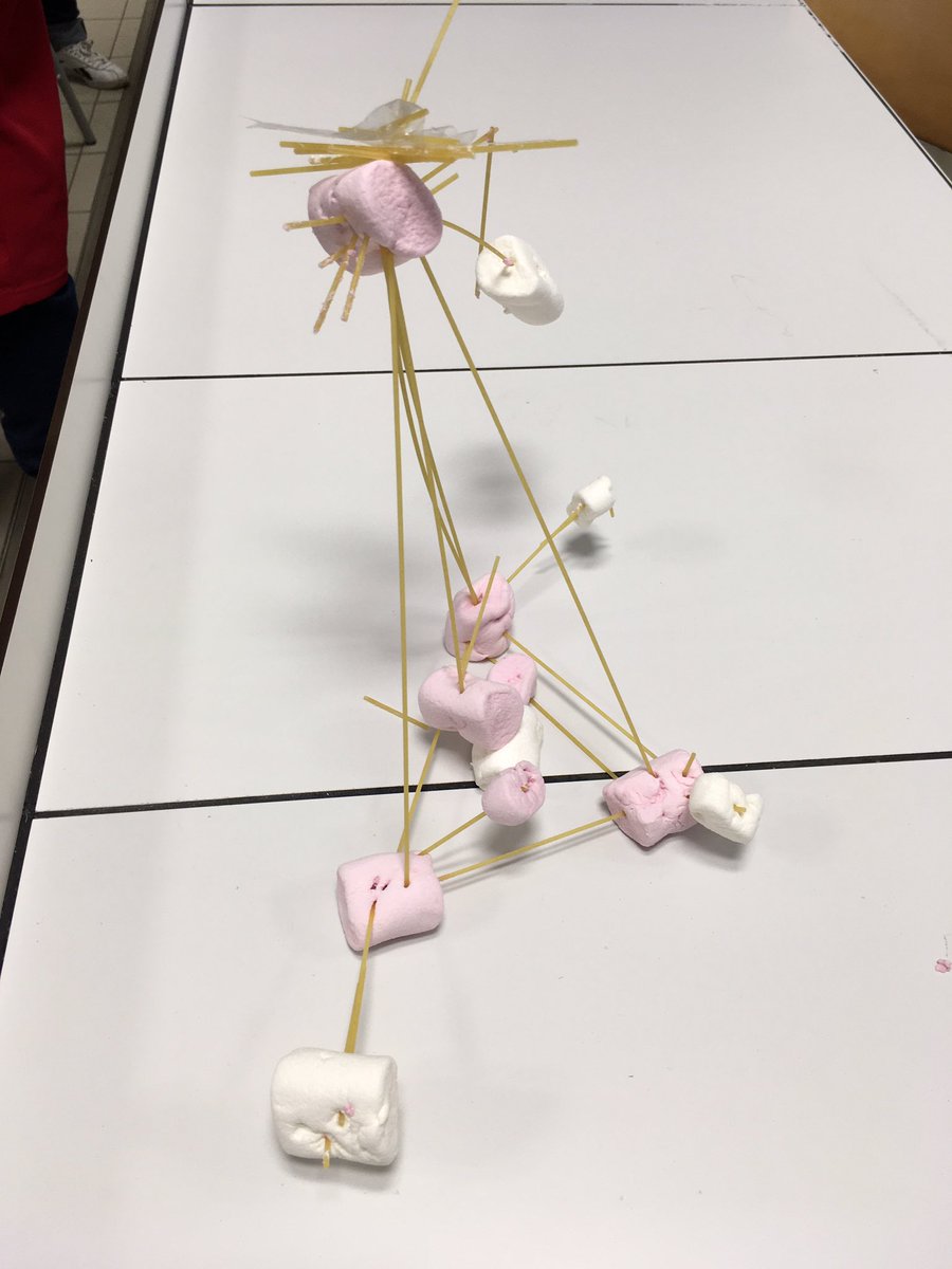 VenailleE's tweet photo. Première séance du club sciences au #clgmontesquieuorleans. Pour bien débuter : #chamallowchallenge . Des élèves motivés et ingénieux ! #collaboration https://t.co/tlnIHIsCNw