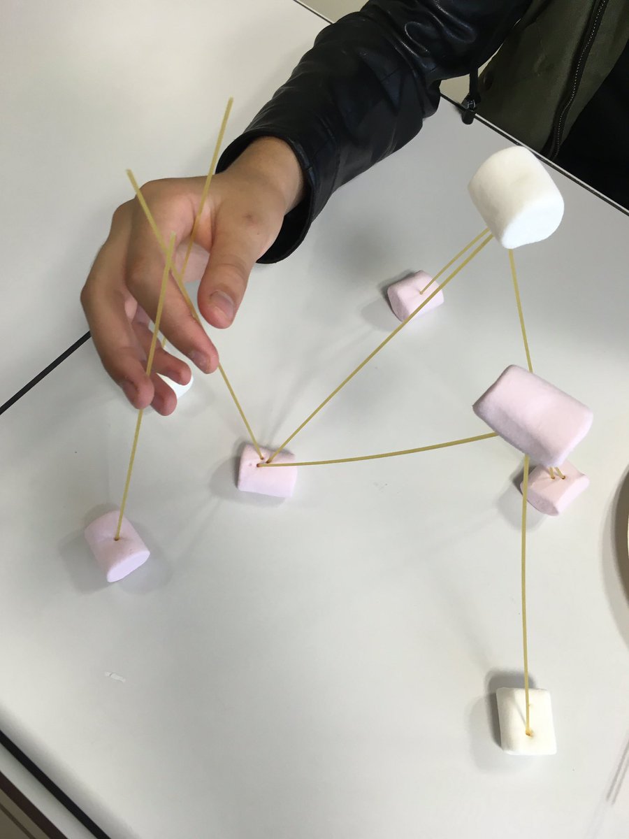 VenailleE's tweet photo. Première séance du club sciences au #clgmontesquieuorleans. Pour bien débuter : #chamallowchallenge . Des élèves motivés et ingénieux ! #collaboration https://t.co/tlnIHIsCNw
