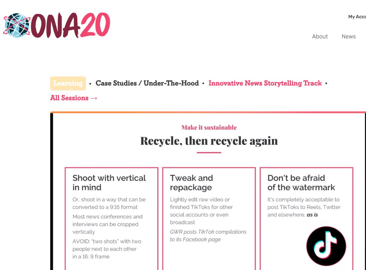 ctymkiw's tweet image. How do you measure success on TikTok? 
1. Is your audience growing over time?
2. Is engagement growing over time, both with comments and view time?
3. (my personal fav) Manage your expectations
@ShaunaRempel #ONA20