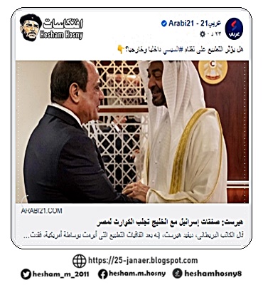 مقالة هامة  ديفيد هيرست: كوارث مالية وسياسية على مصر بسبب التطبيع الإسرائيلي مع الإمارات والبحرين 