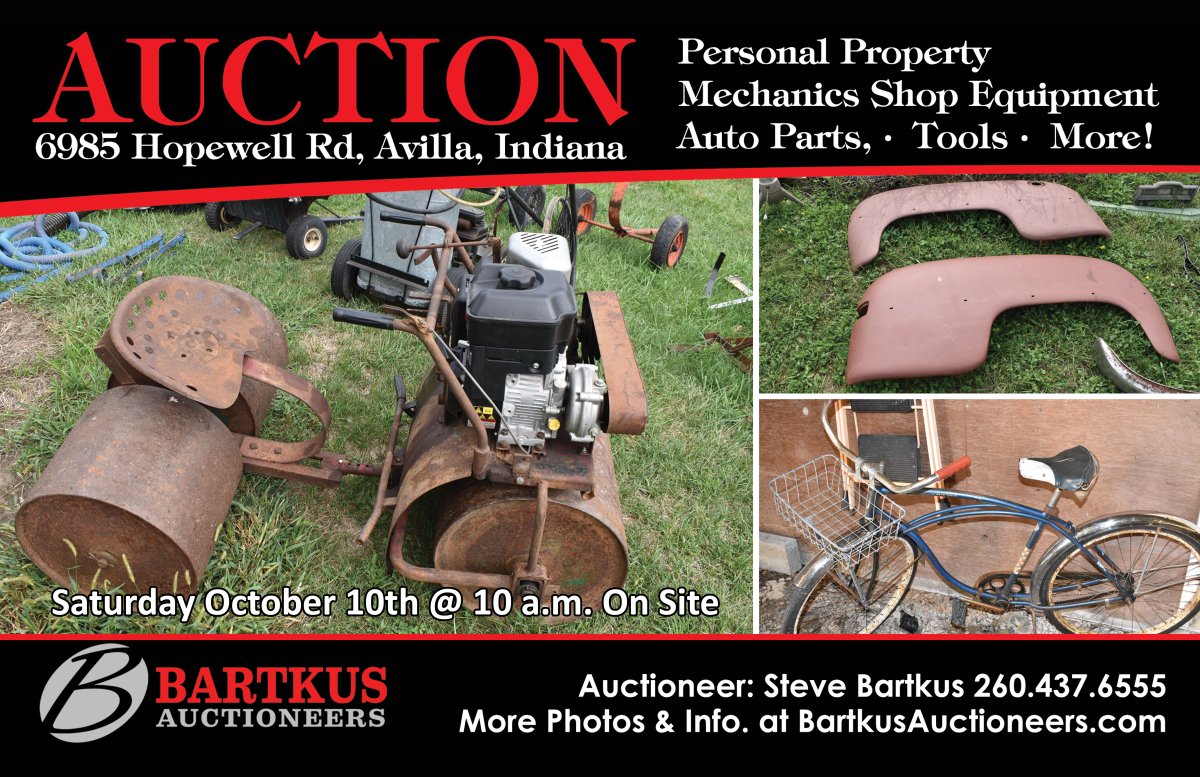 BartkusAuctions's tweet photo. LIVE Auction Saturday, Sept. 10 @ 10 am.

Shop Equipment, Automotive &amp; Mechanical Parts &amp; much more! https://t.co/yY3yLWJYiu