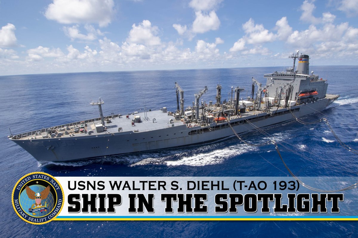 SPOTLIGHT: #USNSWalterSDiehl (T-AO 193) which recently shifted its hub port in San Diego to #NavalStationNorfolk. The evolution signified the completion of a 15-year forward deployment that began in 2005 & supported U.S. 7th, 6th, 5th, and 2nd Fleets.
