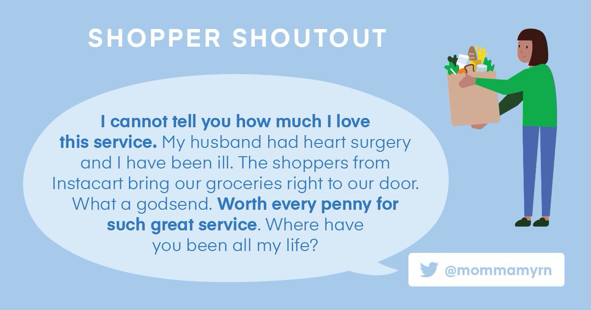 Thanks to the hardworking &amp; supportive shopper community for continuing to go above &amp; beyond for the Instacart community! You've helped so many across the nation. 🥕
