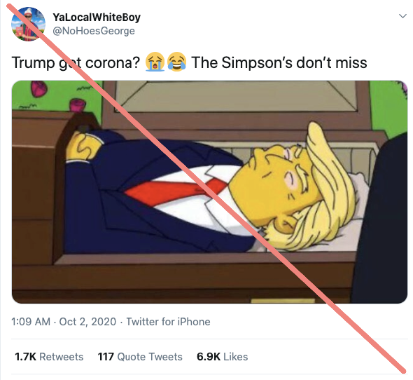 11. No, the Simpsons did not air an episode showing Trump dying in office. Here's our debunk of this froooooooom 2017!  http://buzzfeed.com/ishmaeldaro/simpsons-donald-trump-death