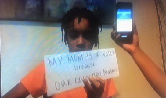 Freedom4th's tweet image. My mom is a voter because our education matters! ~KD Vote.org #VoteReady @ChooseSlater #SlaterPBSA #StudentVoicesMatter