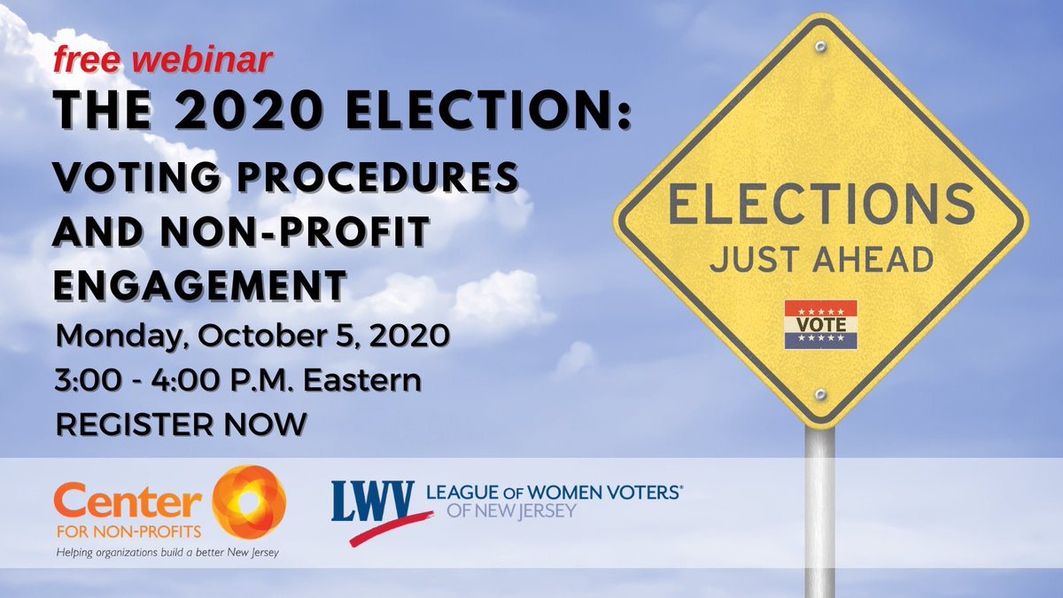 joshuacohen's tweet photo. Don’t forget to register for this free webinar scheduled for 10/5 at 3PM. @NJ_NonProfits & @LWVNJ will be covering non-profit voter engagement “dos and donts” to ensure your #501c3 work stays nonpartisan. #JFNJ #Vote2020 https://t.co/qocS5TsH63