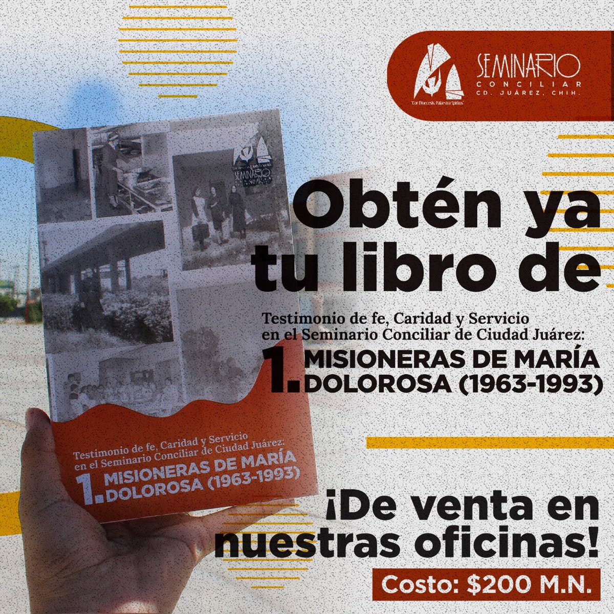 JuarezSeminario's tweet photo. Adquiere el libro dedicado a las Misioneras de María Dolorosa, quienes prestaron su servicio en nuestro Seminario. https://t.co/TQoKR7Wa2n