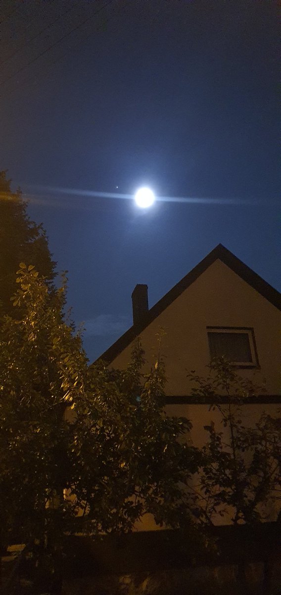 Anngess's tweet photo. #night #moon #dogwalk https://t.co/WqWh1JUzhx