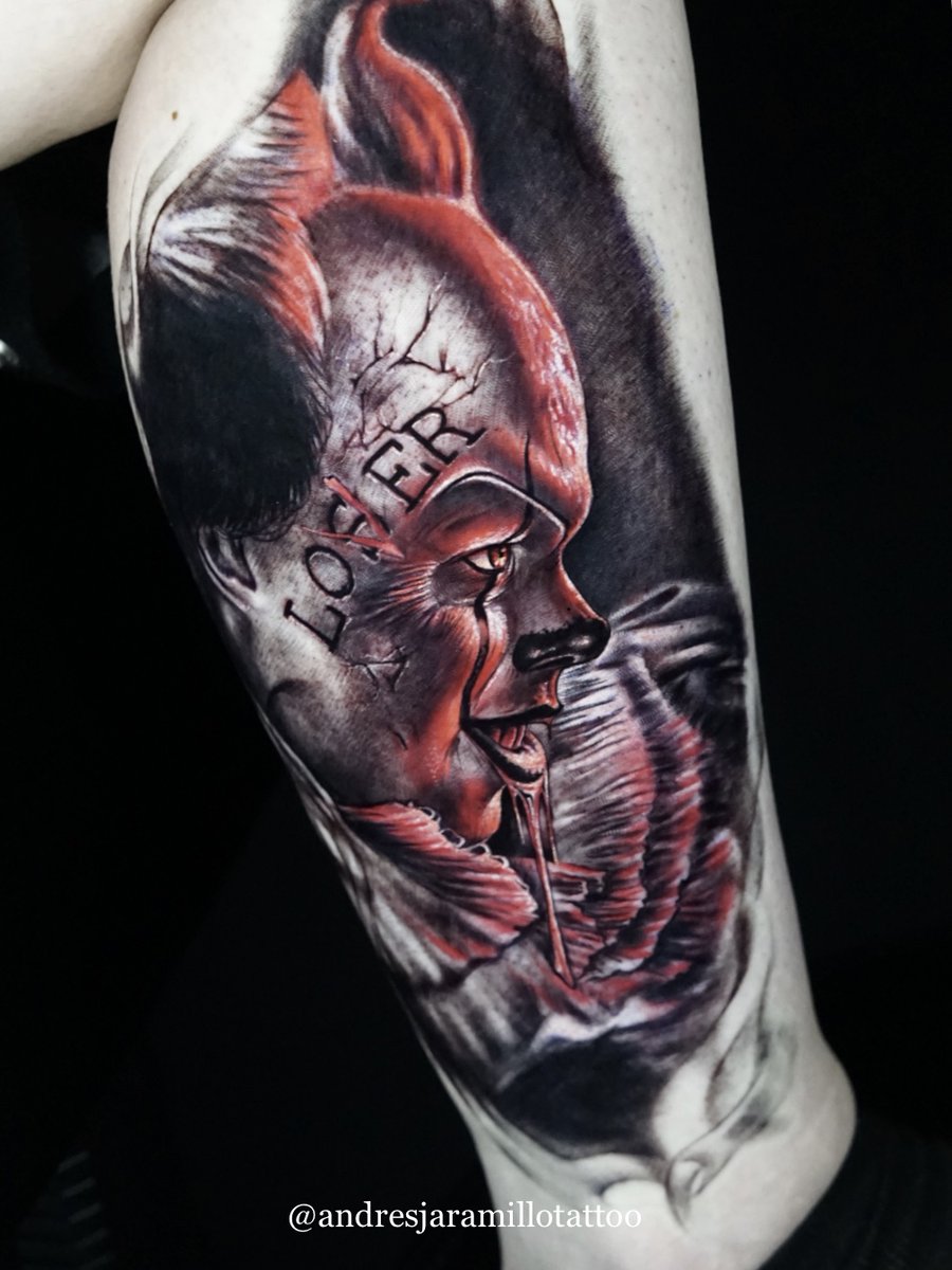fallensparrow1's tweet photo. Horror month is here!! And we've been saving this killer tattoo piece made by our very talented artist @andresjaramillotattoo to welcome October!
Do we have any evil clown fans out here?
@worldfamousink
#ittattoo #pennywisetattoo #horrortattoo #sleevetattoo #realistictattoo https://t.co/JHwLUslEeE