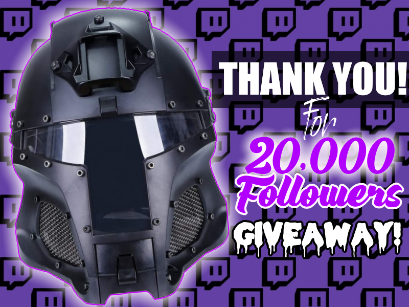 QueenFPS__'s tweet photo. 🥁🥁As a MASSIVE Thank you, 
for getting me to 20,000 Twitch followers.
I will be doing a giveaway, for a REAL LIFE
"Tarkov Inspired" Autographed Trooper Helmet 🥳🎉

❤️Thank you all, For changing my life.
@bstategames #EscapeFromTarkov 

"Comment Below A "🤠" to Enter " https://t.co/ifpeh7I9J6