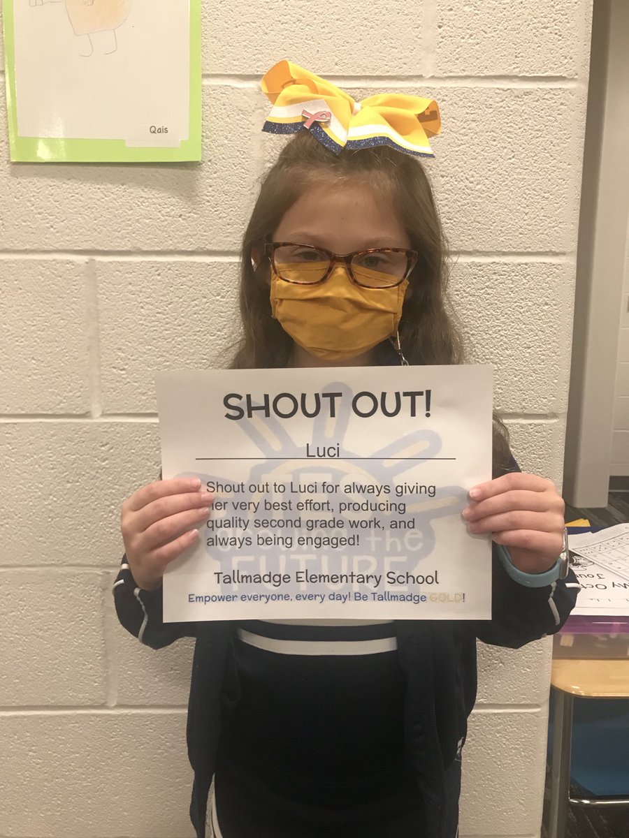 JulieNeidert's tweet photo. Shout out to Luci for showing her Tallmadge Gold!!! #responsible #respectful #engaged ⁦@PbisTallmadge⁩ https://t.co/06JfvzdbCK
