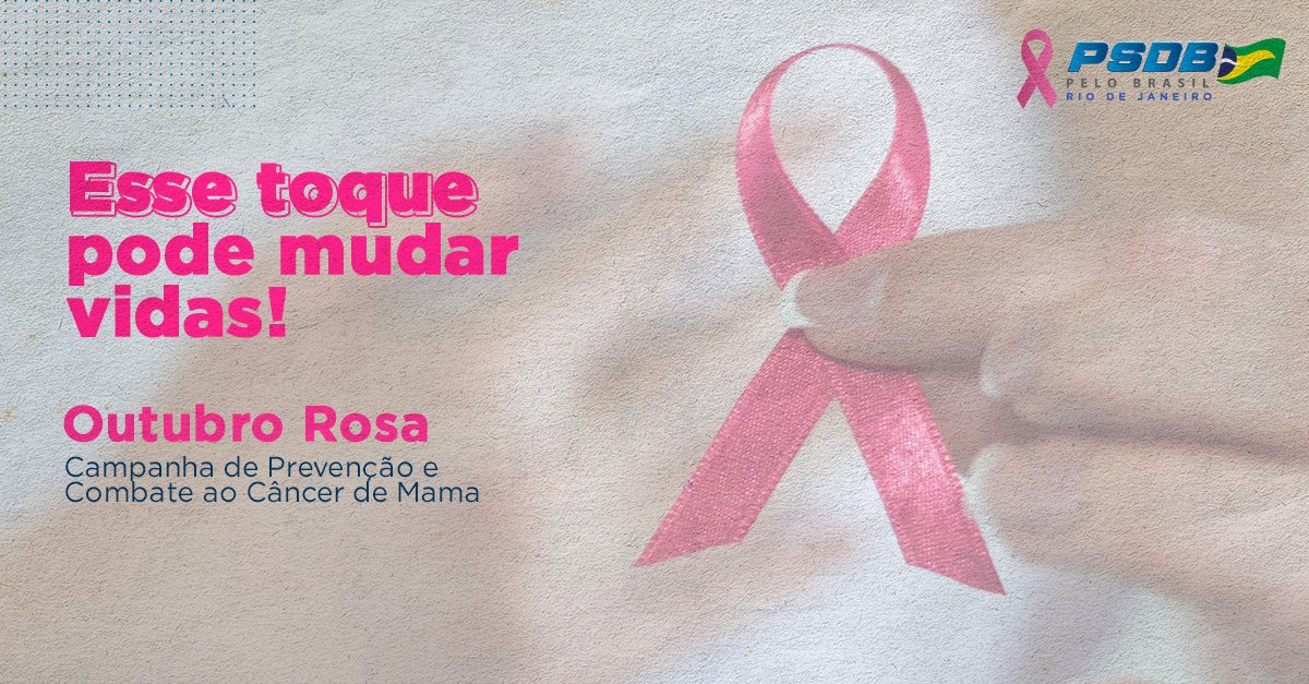 psdbrj's tweet photo. Cerca de 80% dos tumores são descobertos pelas próprias mulheres, por isso a importância do autoexame regularmente. Um toque que pode salvar vidas. Que outubro seja um mês autocuidado e prevenção. O PSDB apoia a Campanha #OutubroRosa. https://t.co/357EIDQZef