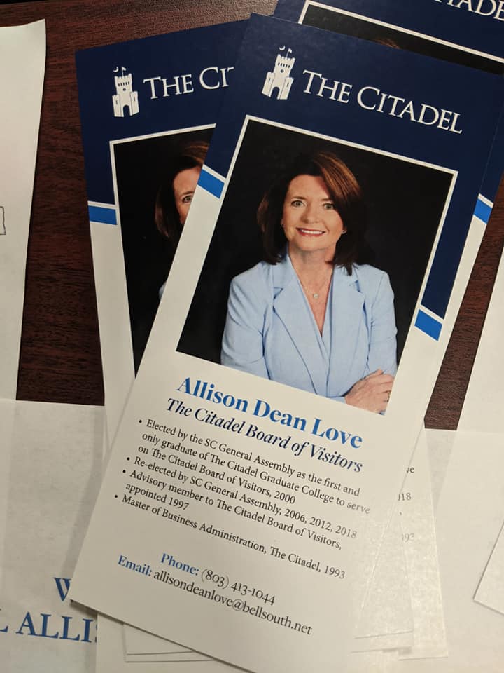 citadeledu's tweet photo. We had the honor of hearing Board of Visitors' Col Allison Dean Love present today on the role of networking and mentoring  in career development!  Inspiring and always engaging #ZFSOE #citadeledu #citadel https://t.co/R8r17rAbvF