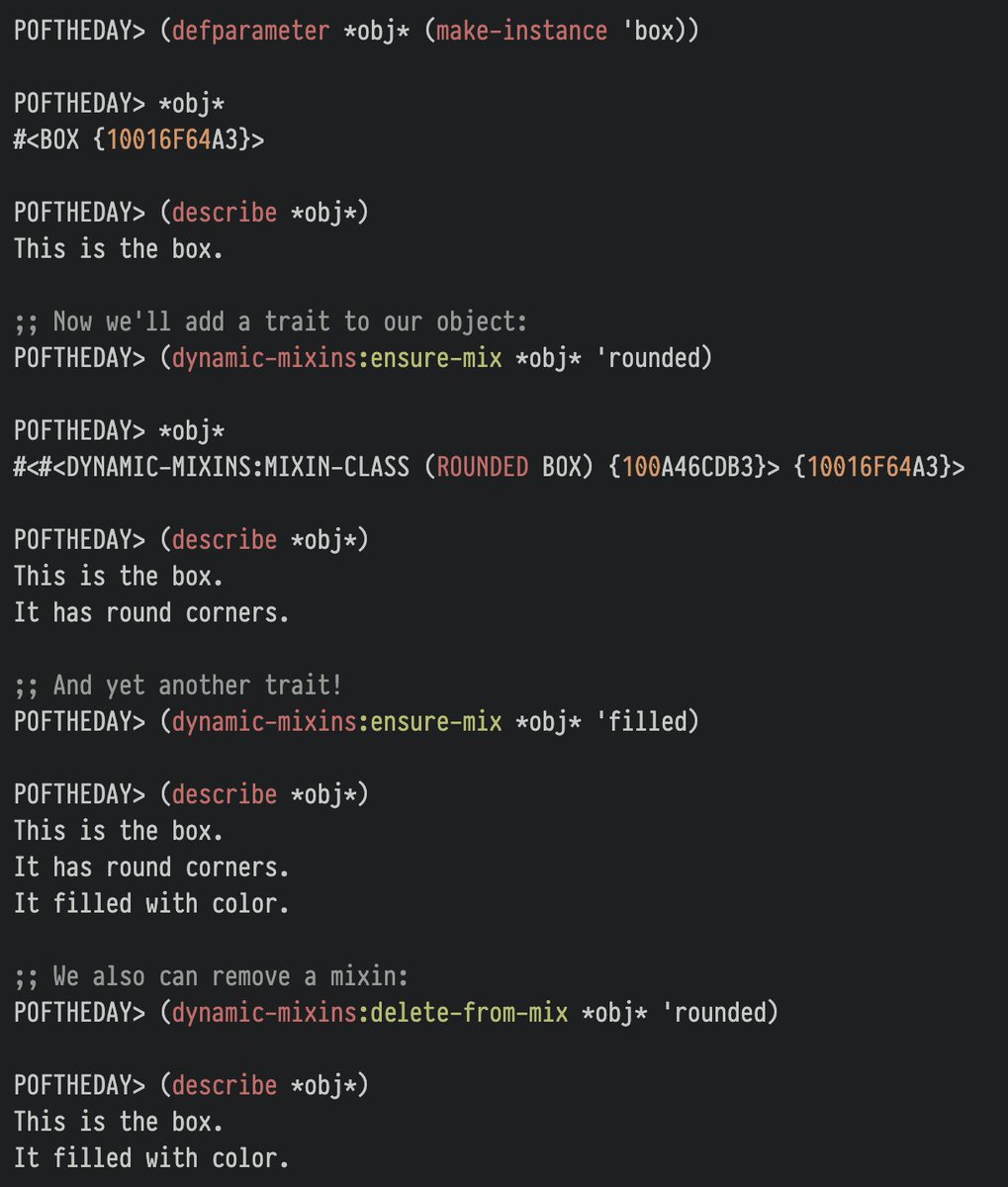 Now we can construct the box object and simulate how it evolves over time when the user decides to make it's corner smoother and to fill it with a color: