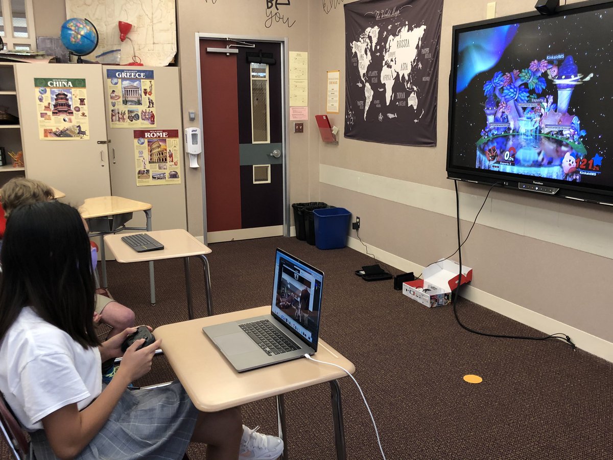 Our Middle School eSports team played its first match, ever against team from the Alexander Dawson School. #OneKinkaid.